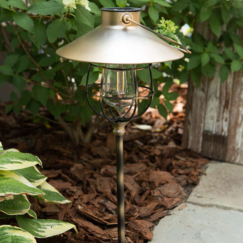 Thompson 8.25 " Solar Powered Outdoor Floor Lamp, Copper