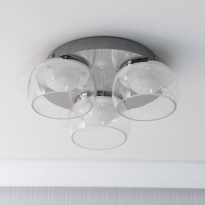 Couvertier Glass LED Flush Mount