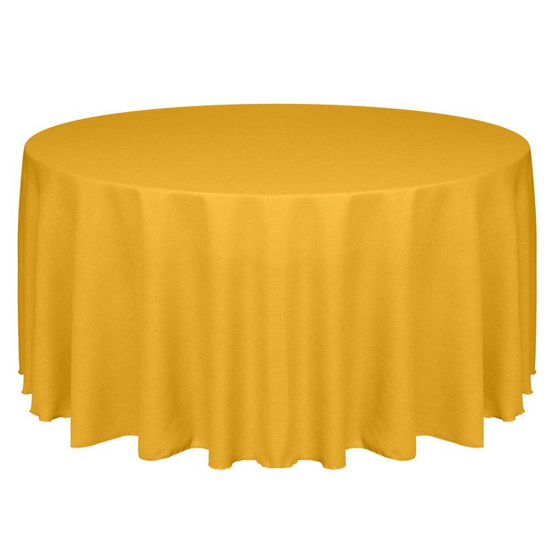 Ultimate Textile Round Tablecloth, Gold, 114" Round, 12