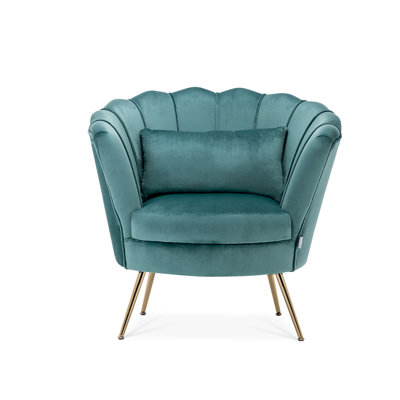 Aceves Velvet Barrel Chair