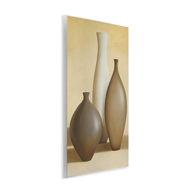 Art mural sur bouteilles en poterie naturelle par Arlene Stevens, H 15 po x l 10 po