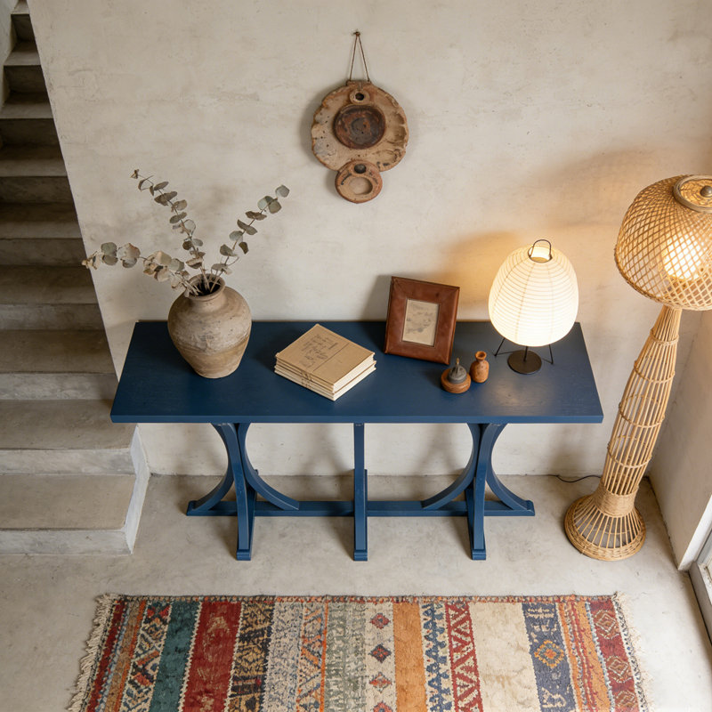 Console en bois 59,8 po, Marine