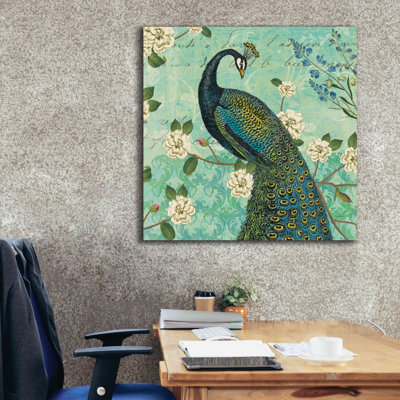 'Peacock Arbor VI Blue' by Sue Schlabach, Giclee Canvas Wall Art