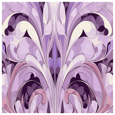Édredon mauve à tourbillons floraux