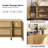 61" Minimalist 4-Door Sideboard With Rectangular Geometric Design And Double Chopstick Leg Base-376368078