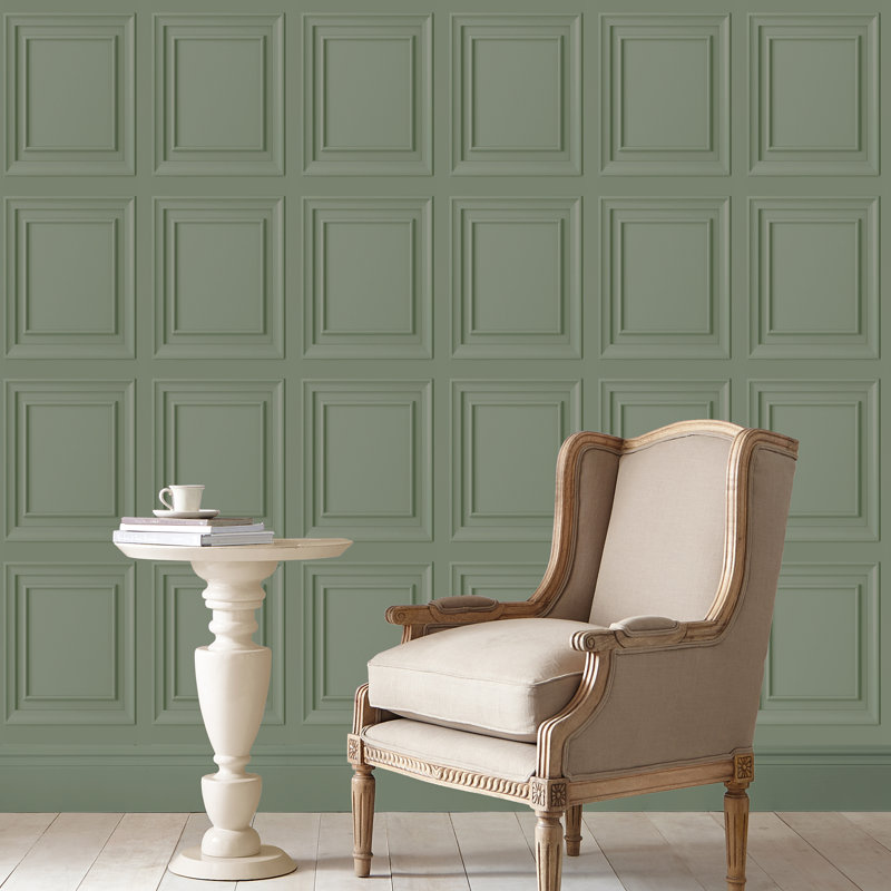 Laura Ashley Redbrook Wood Panel Sage Wallpaper
