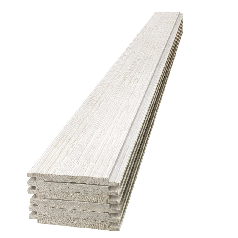 White Distressed Pine Shiplap Boards Set of 6