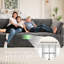Canapé modulaire en velours côtelé 5 pièces Nathasa-1236642980