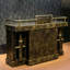 Bureau de réception rectangulaire en bois manufacturé Retro