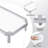 Modern Chrome And Acrylic Console Table With Glass Top And Storage Space