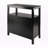 Cydne Console Table with Double Doors and Two Shelves in Black, 35.83'' H X 35.91'' W X 17.12'' D