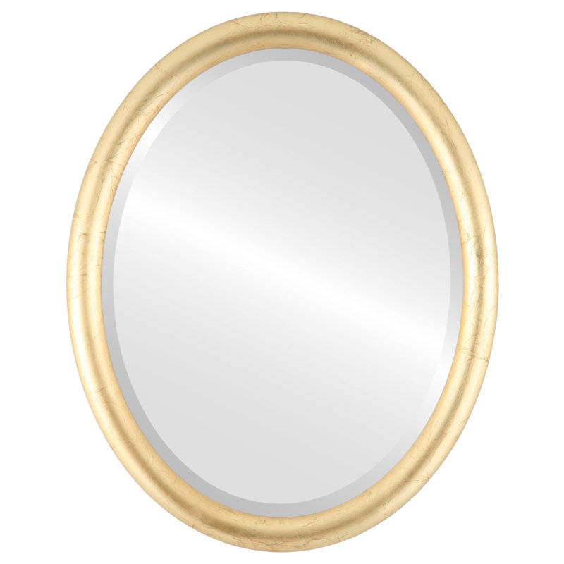 Rowles Oval Mirror, Gold Leaf, 25.375" x 21.375"