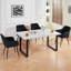 Anquetta Velvet Modern Dining Chairs With Quilted Diamond Pattern Backrest-1553064268