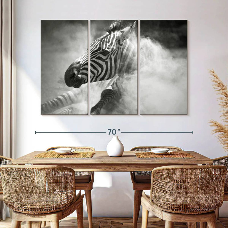 Brampt Dusty Zebra, 42" H x 65" W