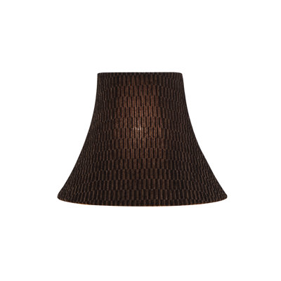 abat-jour cloche en Similisoie en soie de 9,5 po (araignée)/beige/noir/beige