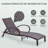 Outdoor Lounge Chairs Set Of 2,Adjustable 5-Position Outdoor Chaise Lounge With Armrests & Wheels For Poolside, Backyard, Deck-551224803-551224800