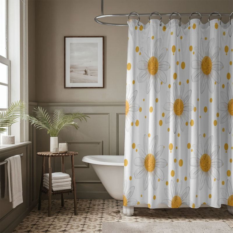 Rideau de douche Daisy, H 74 po x l 71 po
