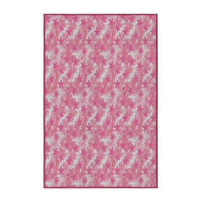 Tapis rose à motif floral Santina