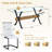 Ibrahim 71" Dining Room Set,Tempered Glass Dining Table Set With Metal Frame-122810847-123282725