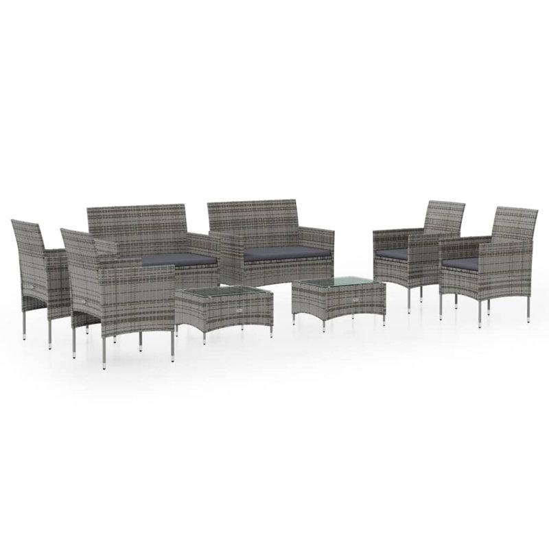 Lounge Sofa Seating Group, Dark Gray, Gray