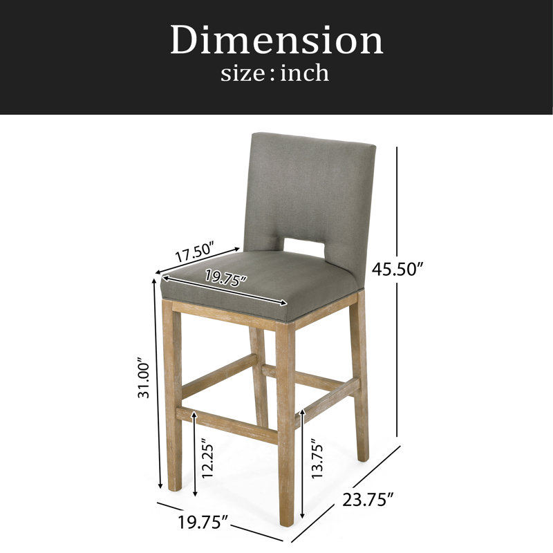 Tabourets de comptoir, ensemble de 2, Gris