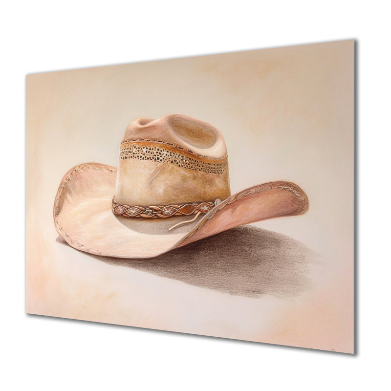 Cowboy Hat - Cowgirls, art mural, Métal métal, H 12 po x l 20 po