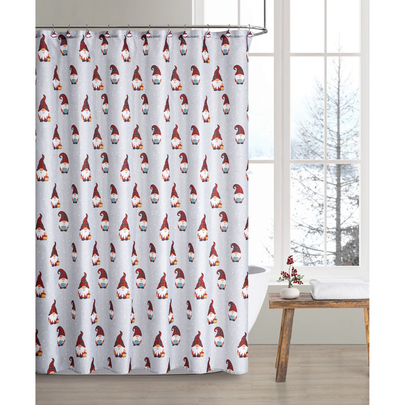 Ensemble de rideau de douche 13 pièces The Holiday Aisle® Home Holiday Gnome