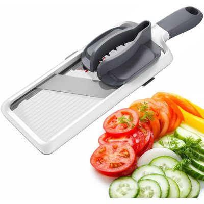Trancheuse de légumes à épaisseur réglable (1 à 3 mm) - Trancheuse de cuisine antidérapante pour concombres, pommes de terre et oignons