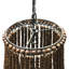 Lustre en perles de bois drapé-1290224950