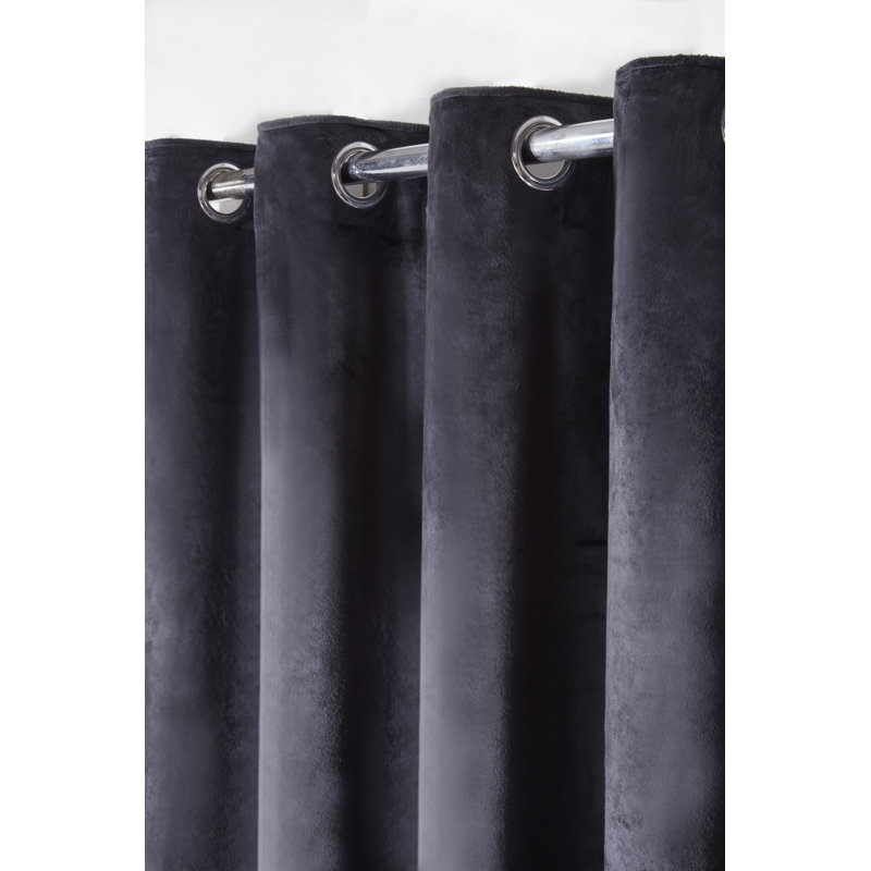 Johnson Room Darkening Pair, With 117cm x Drop 137cm, Charcoal
