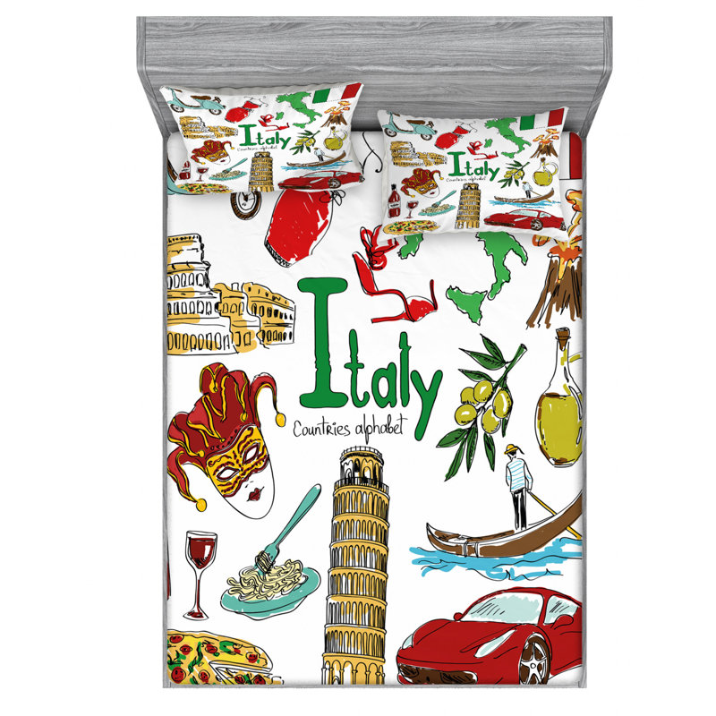 Microfiber Sheet Set, Full Sheet Set with Fitted Sheet