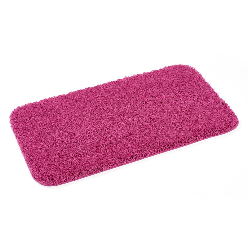 Buddy Shaggy Bath Mat, 120cm L x 67cm W, Black