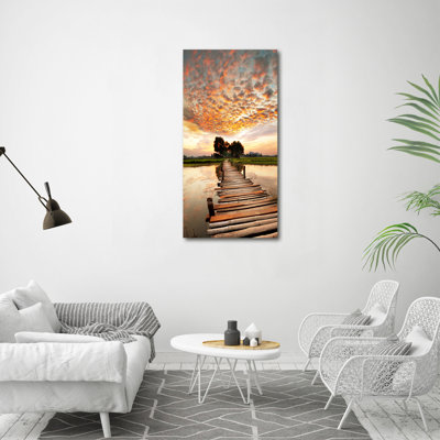 Hahira Wooden Bridge - Wrapped Canvas Print