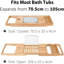 Brunk Bathroom Accessory Tray Expandable Natural Bamboo Bathtub Caddy Bridge Fits Most Bath Size
