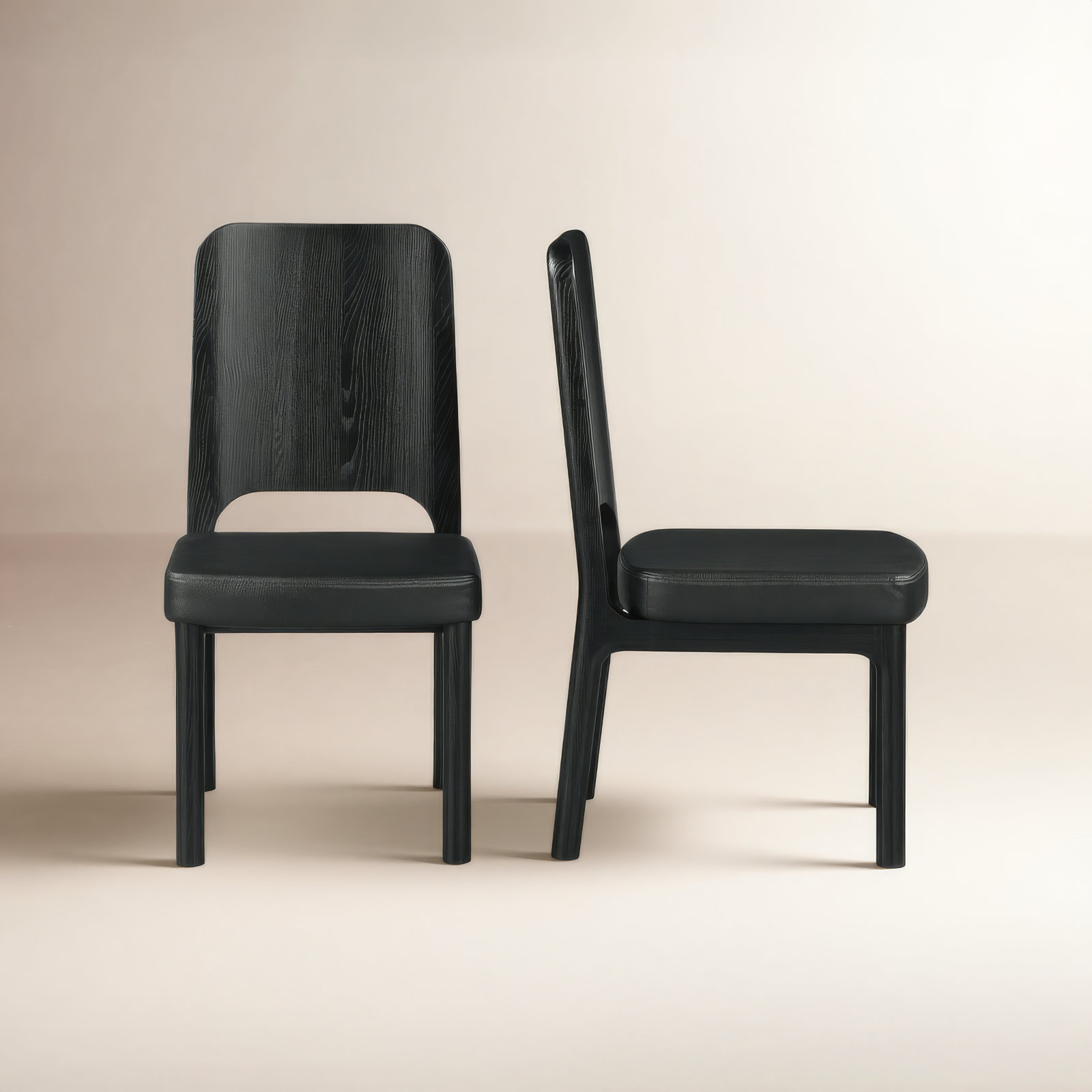 Gwelda Dining Chair - Set Of Two, Black, Matte Black