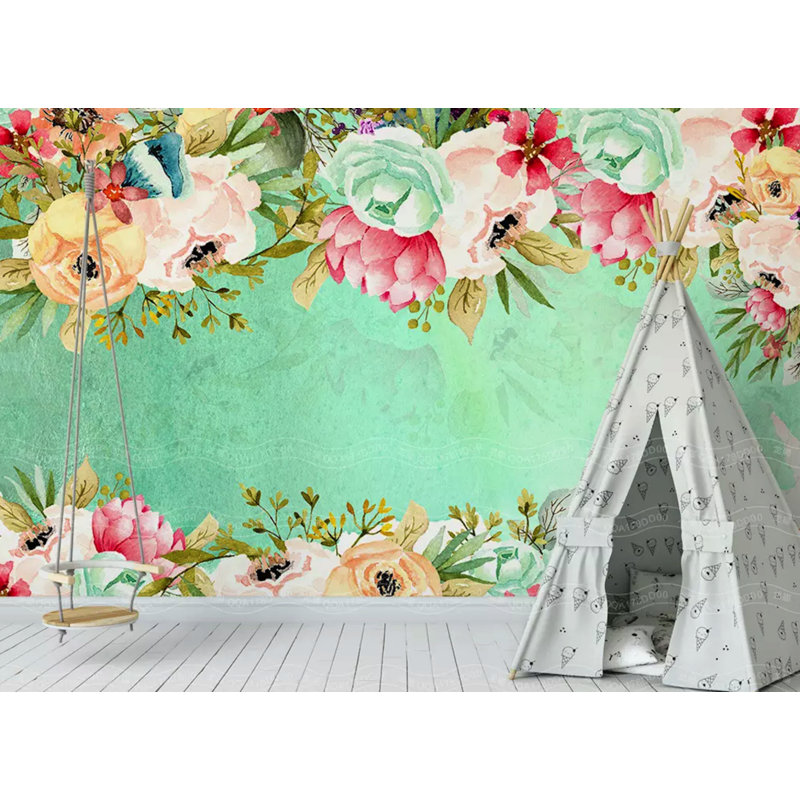Murale florale de vigne douce Ariana, L 49 po x l 75 po