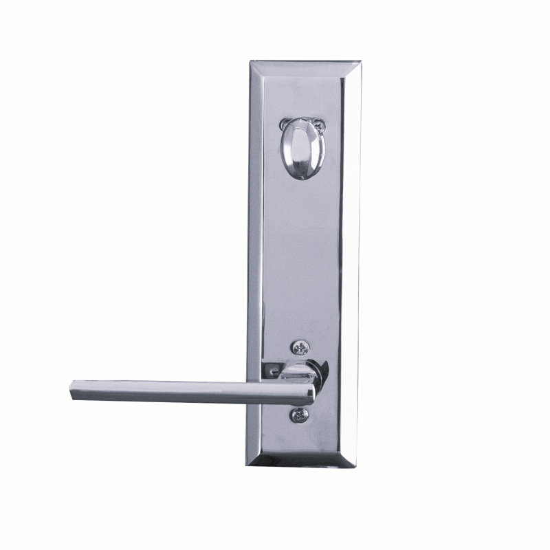 Handle With Lever And Deadbolt, Right, Chrome
