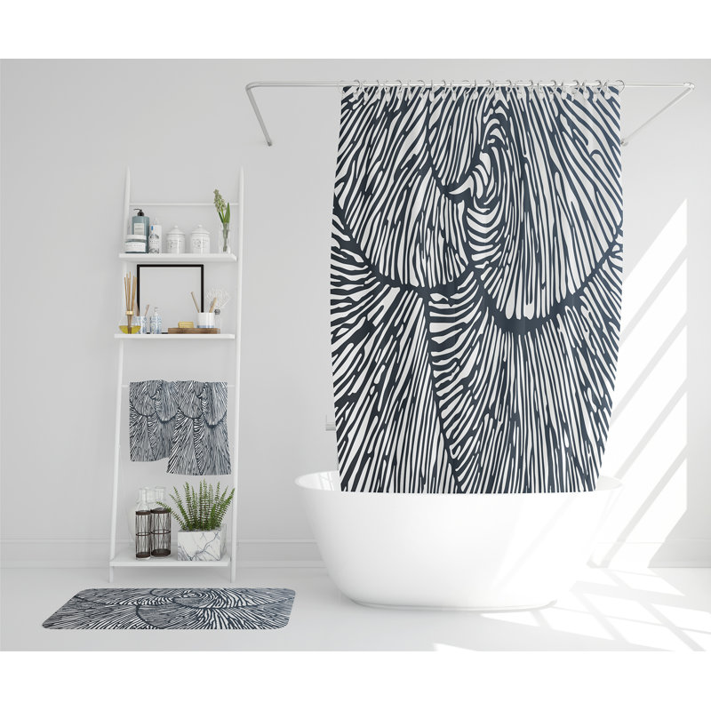 Nastazia Polyester Shower Curtain Set