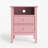 18" Pink Fluted Nightstand with 2 Drawers, Modern Bedroom Bedside Table, Sofa Side End Table with Storage-129366151-129366150
