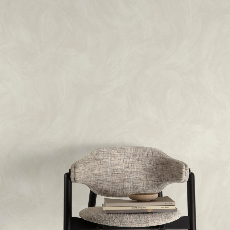 Textured Vibes Collection Authentic Plaster Wallpaper Roll, Silver