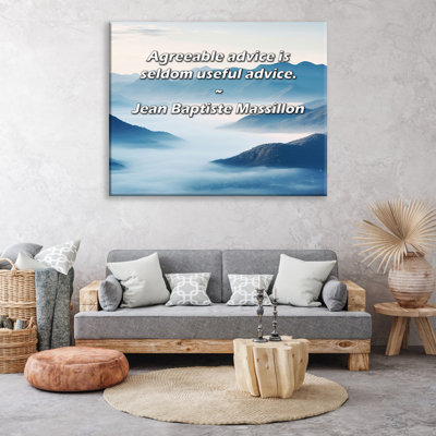Astoria Grand Gallery Wrapped Canvas By Jean Baptiste Massillon: "Agreeable advice is seldom useful a