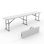 Banc d'extérieur pliant robuste de 6 pi - Siège en plastique PEHD robuste et structure en acier - Banc de jardin portable de pique-nique et de camping avec poignée de transport et serrure - Parfait pour la pelouse, les sports et les événements