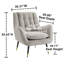 Fauteuil capitonné avec pieds en acier Iwan (ensemble de 2)-1330187128