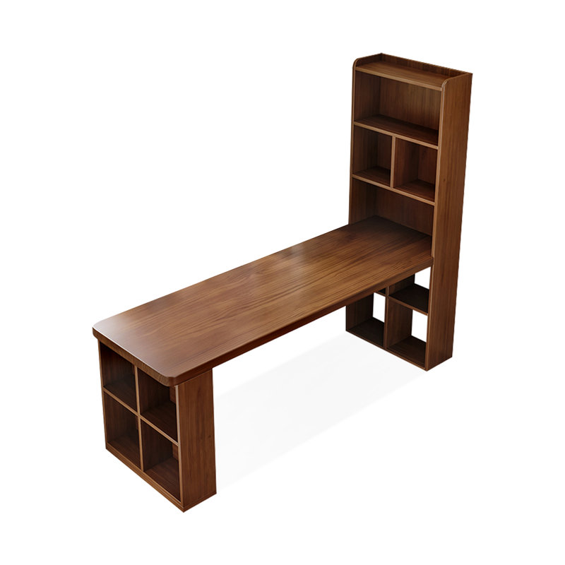 Bureau rectangulaire en bois massif brun noisette, H 29,53 po x l 78,74 po x P 23,62 po