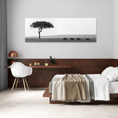 Art africain de paysage animalier serein tranquille