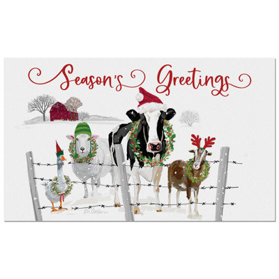 Tapis de sol d'entrée / extérieur Holiday Greeters