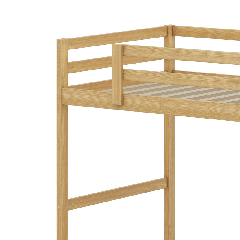 Twin Over Full Wood Bunk Bed With Built-In Desk, 3 Drawers And Ladder, Natural