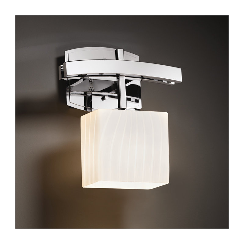 Appliquee à bras 1 lumière del Crowther, Nickel brossé, Amande
