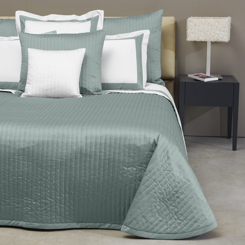 Siena Channel Coverlet, Queen Coverlet, Wilton Blue