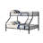 Gunmetal Bunk Bed, Twin Xl/Queen Choices, Metal Structure, Slat Setup, Rf , Guardrail, 330Lbs Capacity For Each Homologous Spot Bed With Finish, Variants, Framework, Per Unit